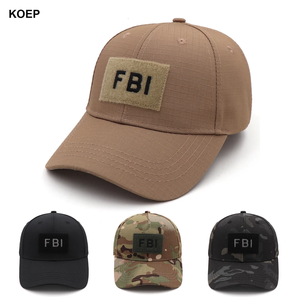 Koep FBI K-9 SWAT Camo Baseball Cap Rybárske čiapky Men Outdoor Hunting Dungle Hat HATSKO KASQUETTE HATS