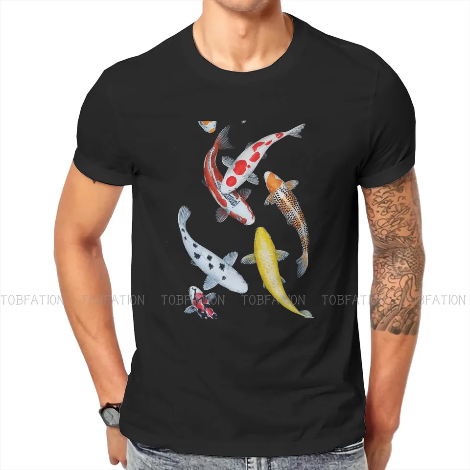 Koi rybia kultúra Art Originálne tričká Lucky personalizujte pánske tričko Nové trendové oblečenie 6xl