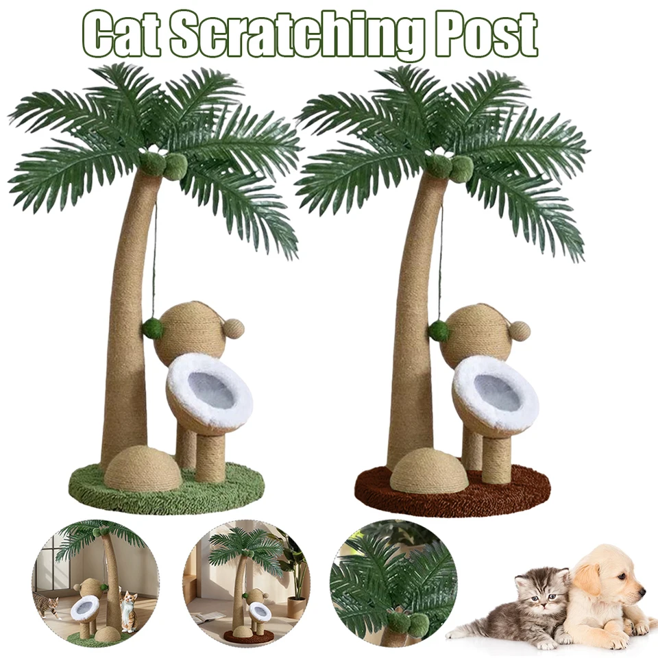 Kokosový strom Cat Claw pazrén Interaktívne mačky sisal škrabanca v interiéri Sisal Pet Scratch Stĺp