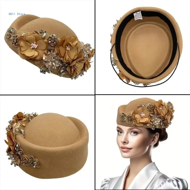 Koktail Party kvetinové klobúky Elegantné ženy fascinator Church Caps pre 20. storočie Téma časť