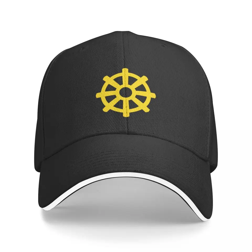Koleso dharma dharmachakra budhista hinduistický jain symbol Merch Baseball Cap Termal Visor Visor Men klobúky Dámske