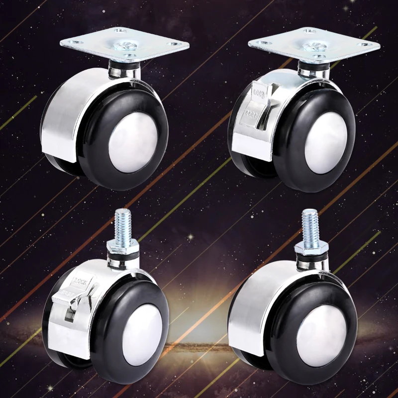 Koleso koleso s ťažkým nábytkom Caster 2inch M8 skrutka/tanier zliatina otočné kolesá ricí
