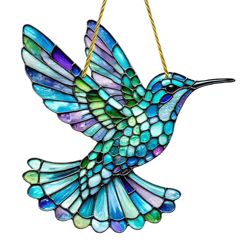Kolibríky Slnko chytače vtáky Slnko chytače akrylové kolibríky Prenosné dekorácie kolibríka Suncatchers pre záhradu