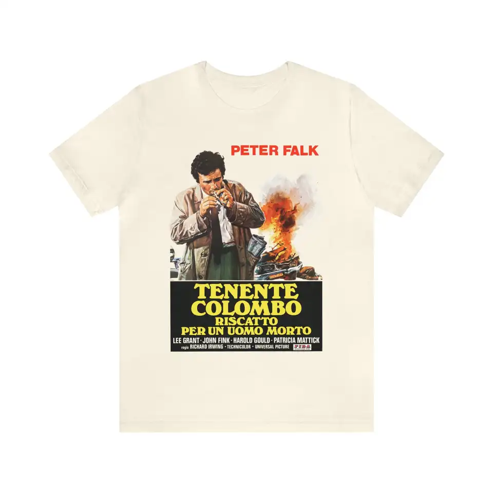 Kolumbo výkupné pre mŕtveho muža talianske promo Peter Falk T tričko
