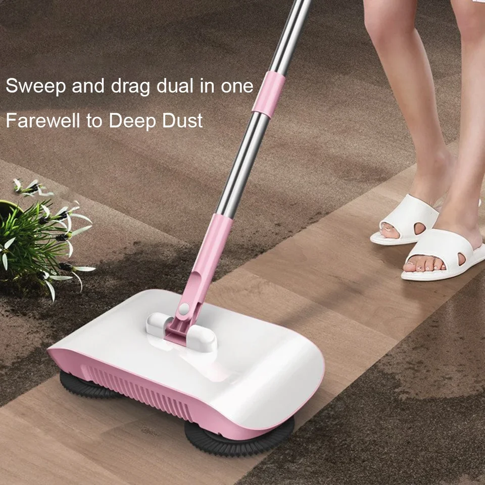 Kombinácia metla a mop ručne push typu lopata pre domácnosť a prachová sada podlahových kúzelníkových nástrojov na čistenie domácnosti Sweeper