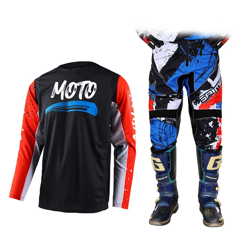 Kombinácia nohavíc pre mládež dresu pre deti MX MOCORSS GEAT SET DETI DETS RACING SUIR OFFORE MTB 5 6 7 8 9 10 11 12 13 14 15 rok starý