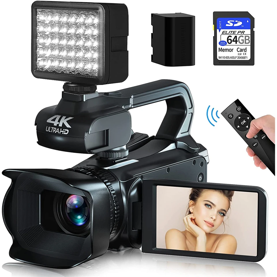 Komery 4K YouTube Videokamera živý prenos Concer WiFi Webcam 64MP UHD Camera 18X Zoom 4.0 