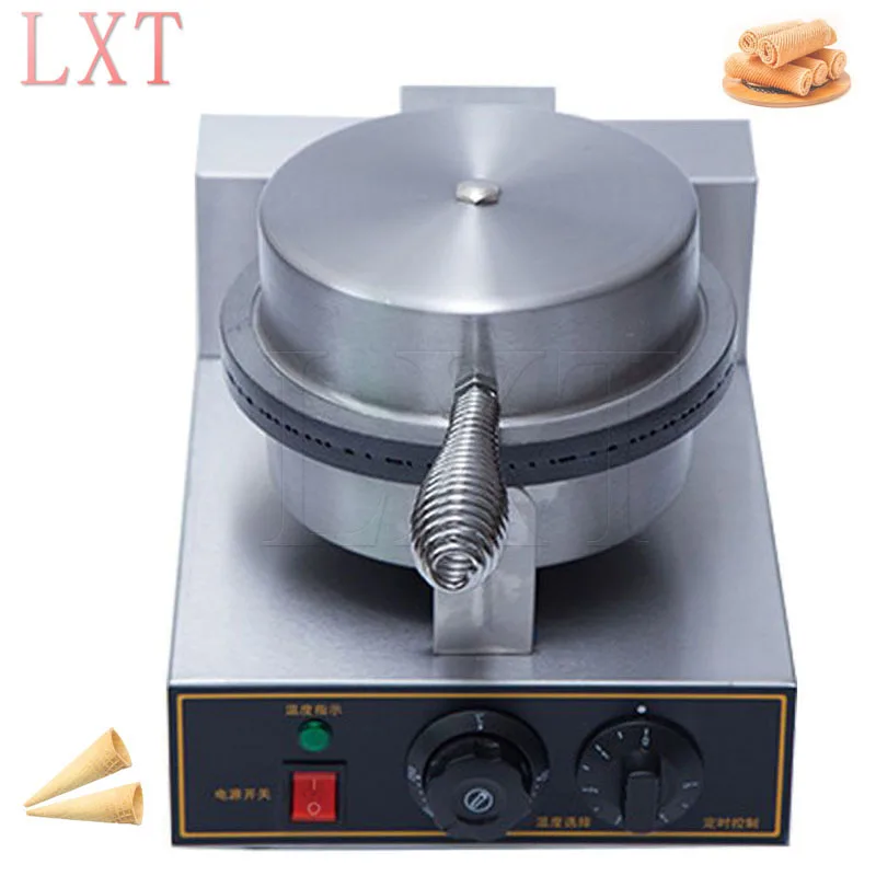 Komerčná zmrzlina kužeľová vafľa Crust Crust Chrups Crust Machine zmrzlinový kužeľový stroj 1200W