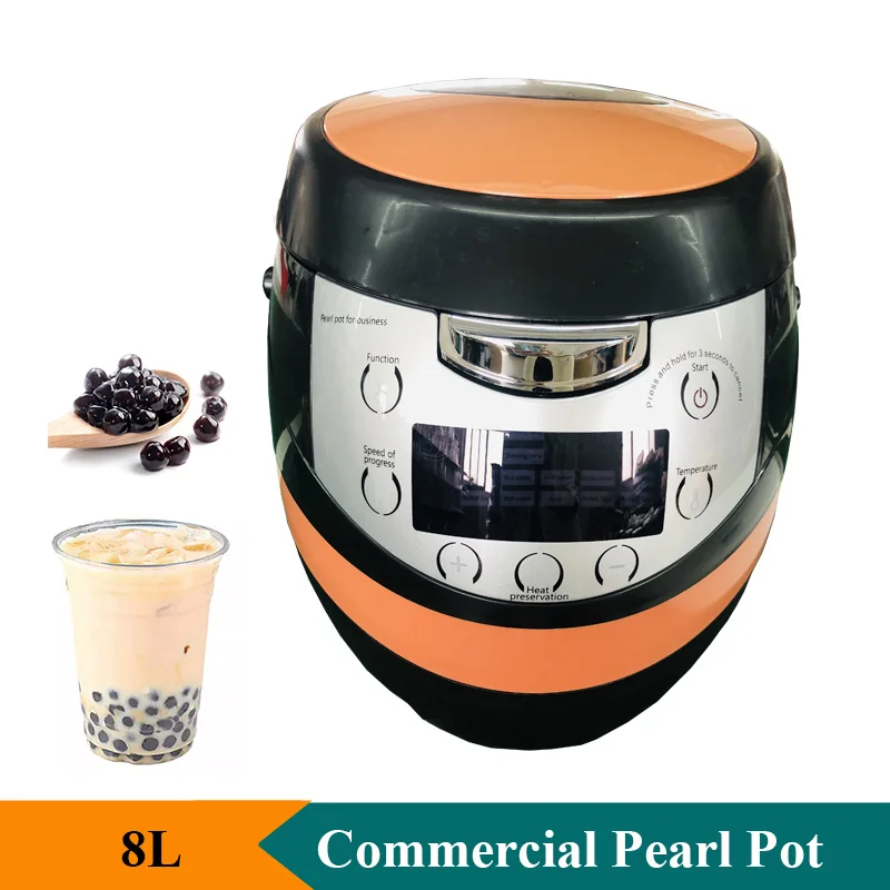 Komerčný 110V 220v Pearl Pot 8L s veľkým kapacitným automatickým výrobcom perlov na mliečny čaj