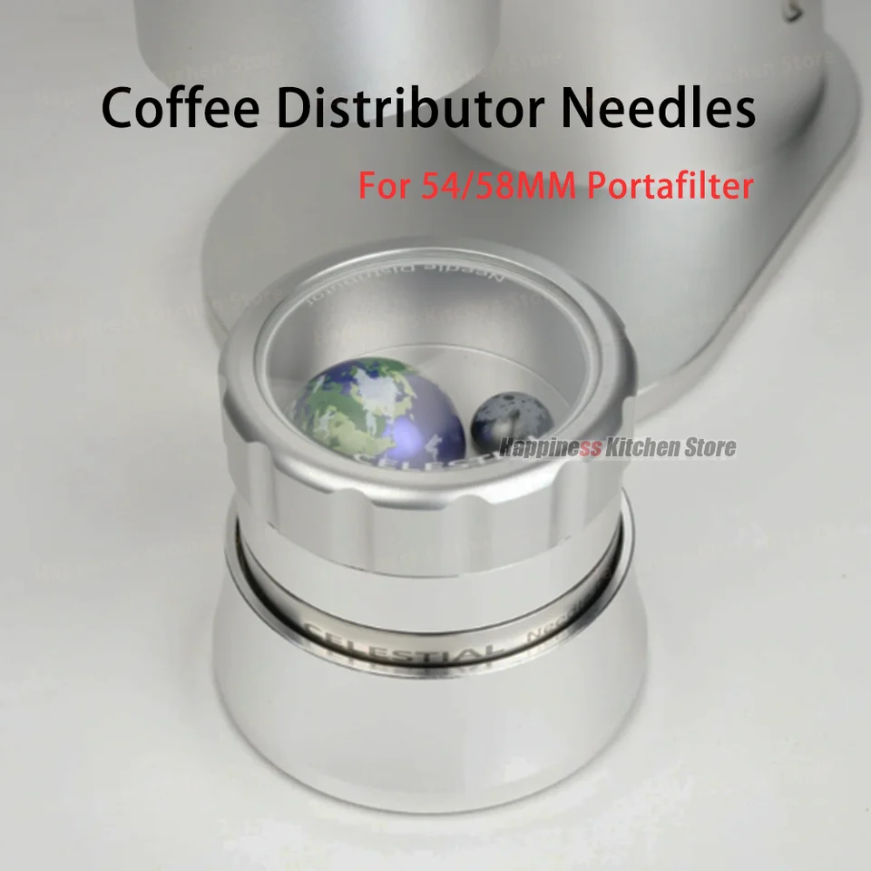 Komerčný 58 mm distribútor kávy nebeská kávová prášková ihlová miešačka pre 54 mm portafilter Espresso Distribution Tool Nový