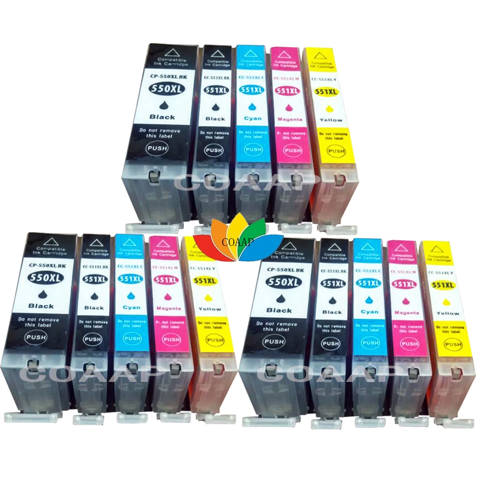 Kompatibilná atramentová kazeta pre Canon Pixma MX725 MX920 MX925 MG5450 MG5550 MG5655 MG6450 MG7150 TLAČKA, PGI 550 CLI 551