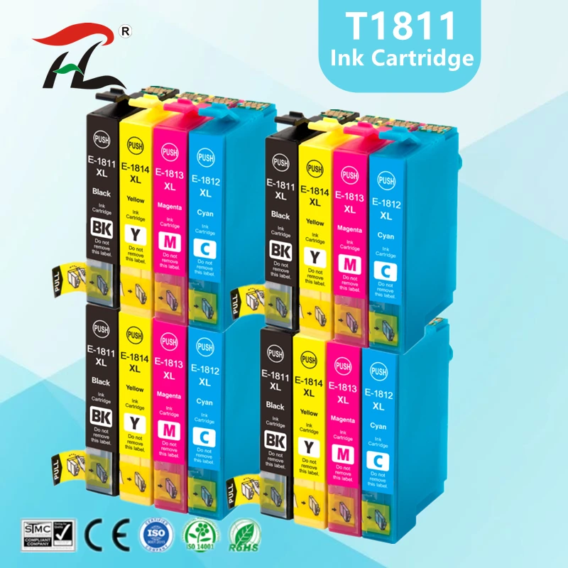 Kompatibilné atramentové kazety pre Epson 18XL T1811 T1814 XP312 XP205 XP225 XP212 XP215 XP302 XP412 XP402 XP415 TLAČ