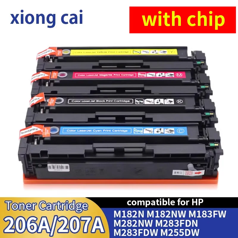 Kompatibilné pre tonerovú kazetu HP 207A s Chip LaserJet MFP M283FDN M283FDW M283CDW M282NW M255DW M255NW W2210A Farebná tlačiareň