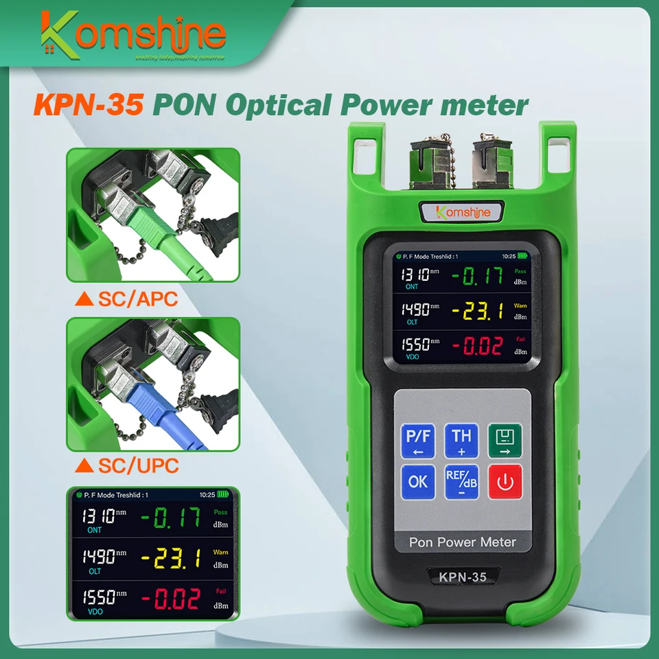 Komshine KPN-35 Pon Optický merač výkonu pre testovanie siete Pon 1310/1490/1550nm