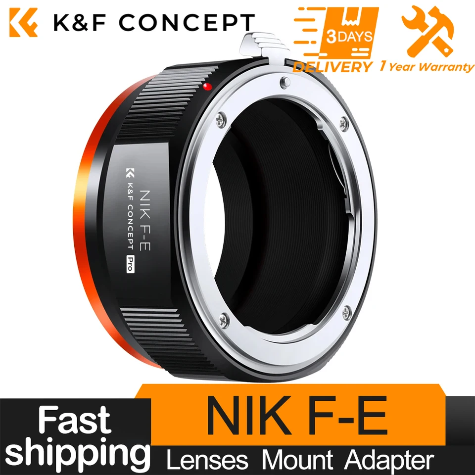 Koncept K&F Nik-Nex Mount Adapter pre Nikon Ai F Mount Lens to E Nex Morrsedless Camera pre Sony A6000 A6400 A7II