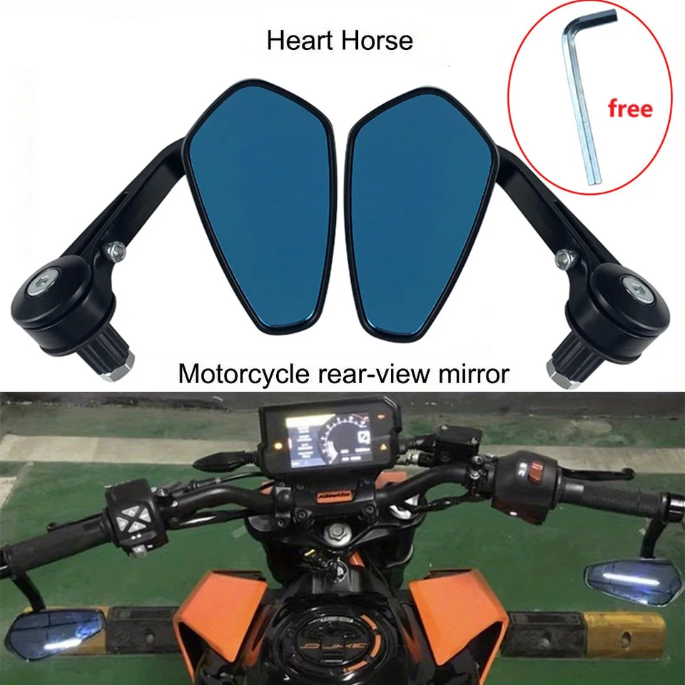 Koncové zrkadlo rukoväte na motocykli 7/8 