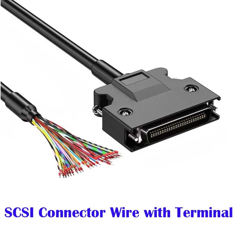 Konektor SCSI s drôtom s terminálom 14/20/26/36/50pin MDR MDR Servo Servo Servo Cable Kábel kábla dvojvrstvového tieneného SCSI Servo Servo Line