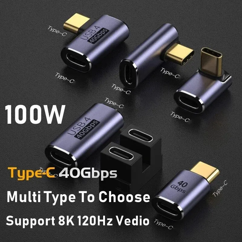 Konektor typu C 4K OTG Plug 100 W 40 Gbps Prenos údajov Ultra rýchlo nabíjanie USB C USB3.1 Podpora 8K Adapter Extension
