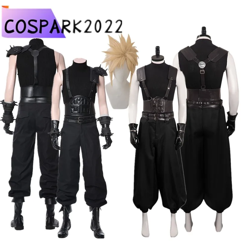 Konečný cloudový konflikt cosplay fantasy Zack kostým dospelých mužov Veste nohavice opasok oblečenie halloween karneval