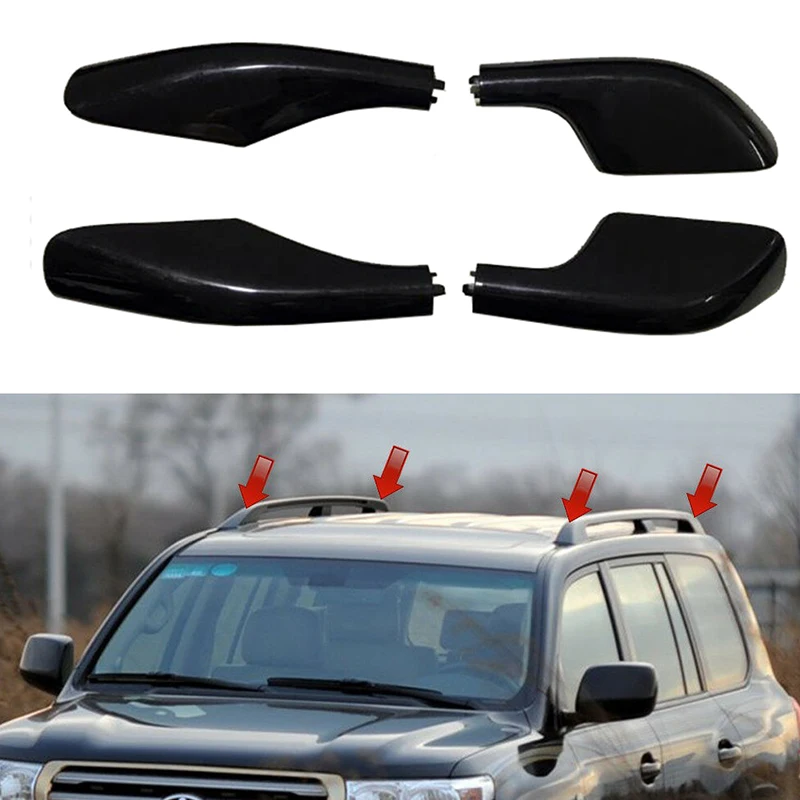 Koniec koľajníc Strešového stojana Vymeňte puzdro obalu pre toyota Land Cruiser LC100 FJ100 1998-2005 2006 2007 Nahraďte batožinový bar 4ks