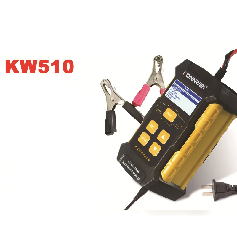 Konnwei KW510 3 v testere batérie CAR CELE Automatické automatické opravy batérie Test Test CRANKING TEST