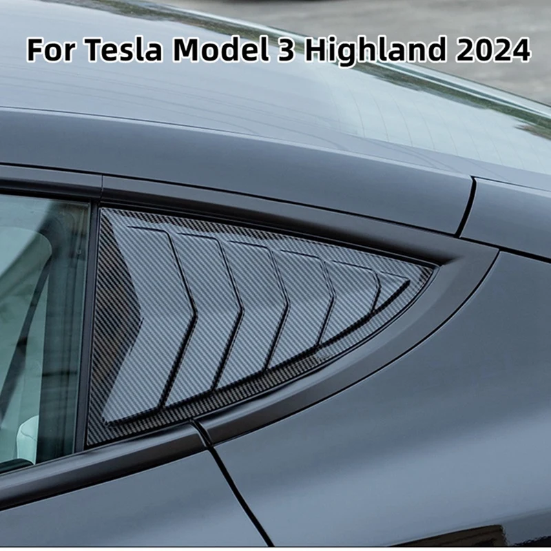 KONTÁLO ZADNÉ TRIANGY KONTÁLY SUNSHADE DECORÁCIE Príslušenstvo pre Tesla Model 3 Highland 2024 Automobily Supplies ABS 2 PCS