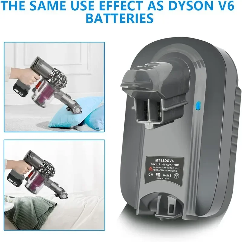 Konvertor adaptéra batérie pre Milwaukee/Makita // Dewalt 18V lítium batérie, prevádza na vákuový nástroj pre batérie Dyson V6 V7