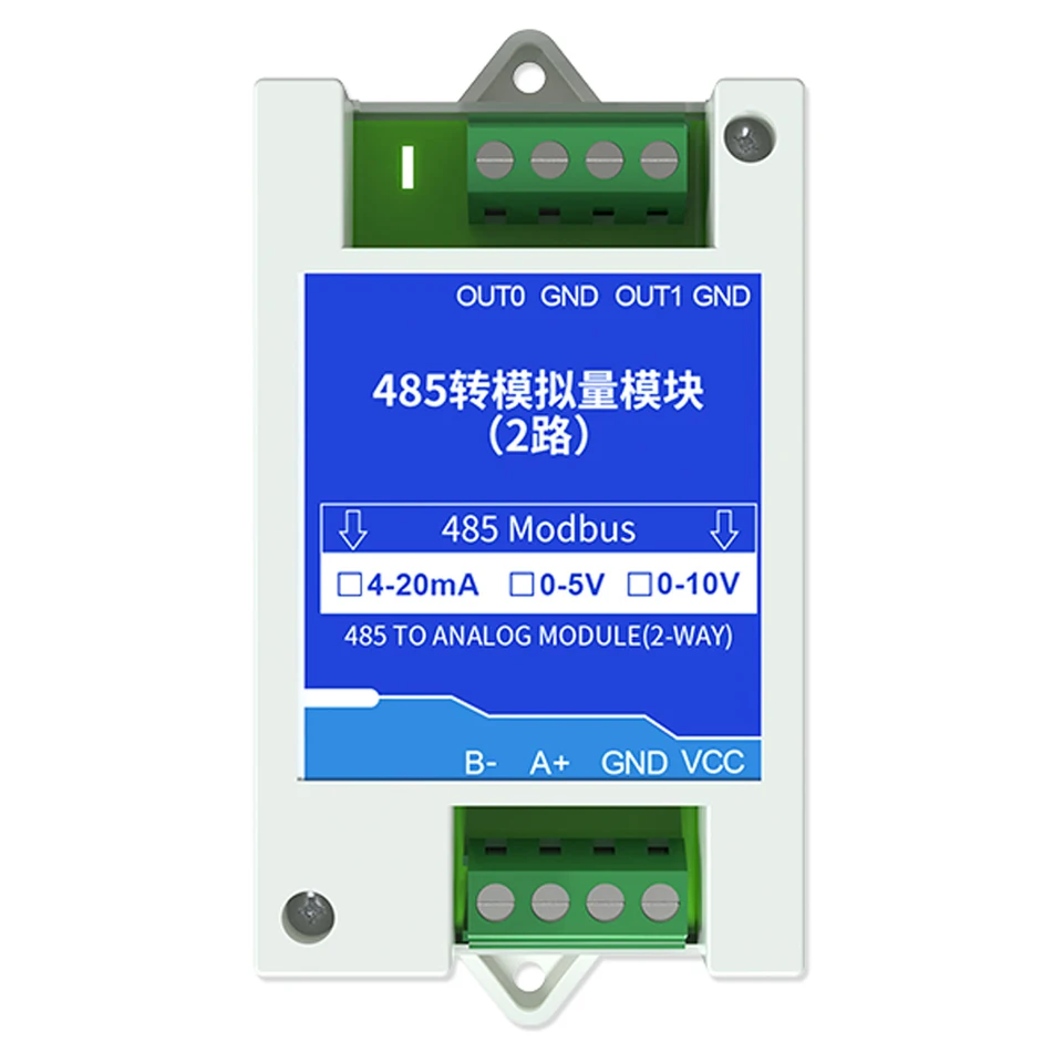 Konverzia RS485 na 4-20MA 0-5V 0-10V transformačný modul 2 4 kanál Modbus RTU RS485 na analógové moduly priemyselného prevodníka