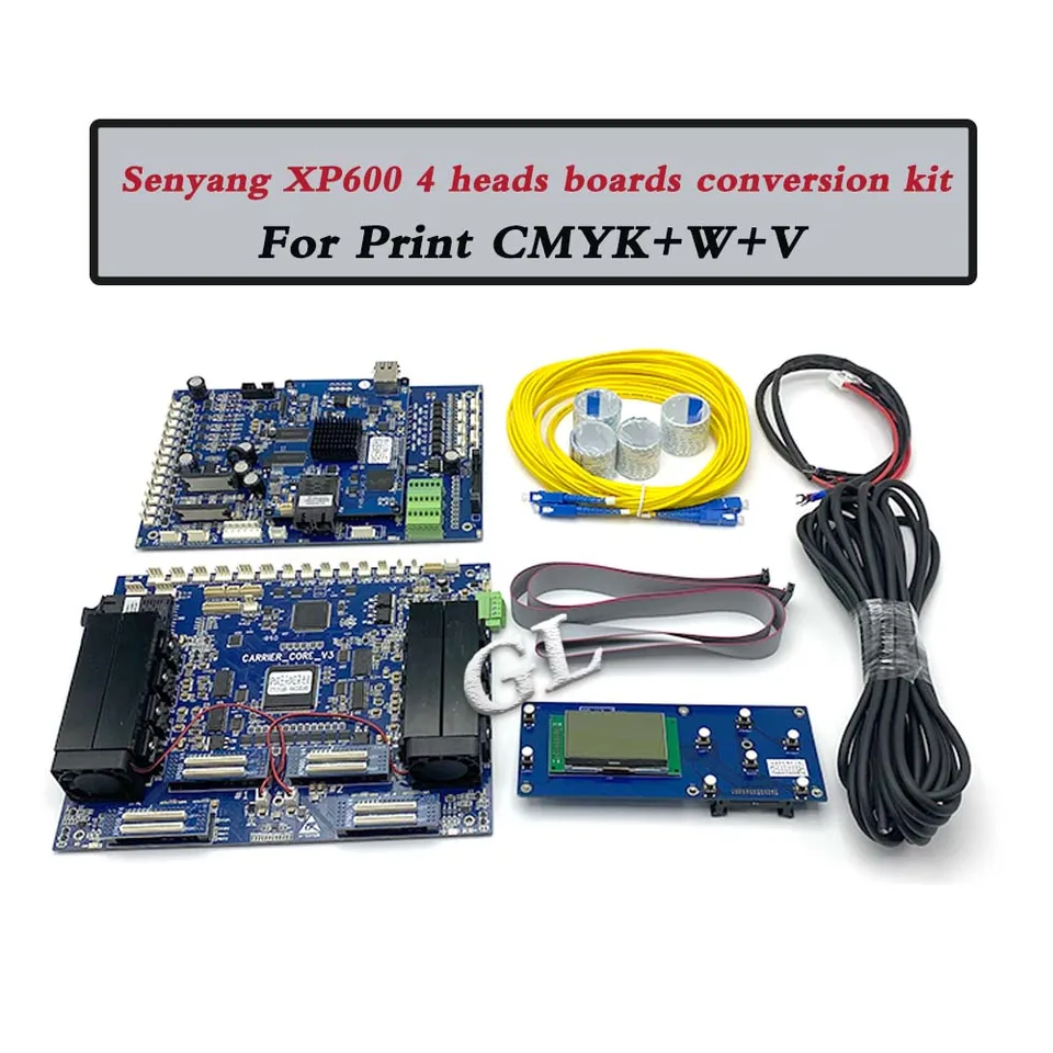 Konverzná súprava Senyang XP600 4 Hlavy dosiek pre UV Flatbed/Roll Printer XP600 Aktualizácia tlačovej hlavy tlačiareň tlačiareň tlačiareň CMYKWV