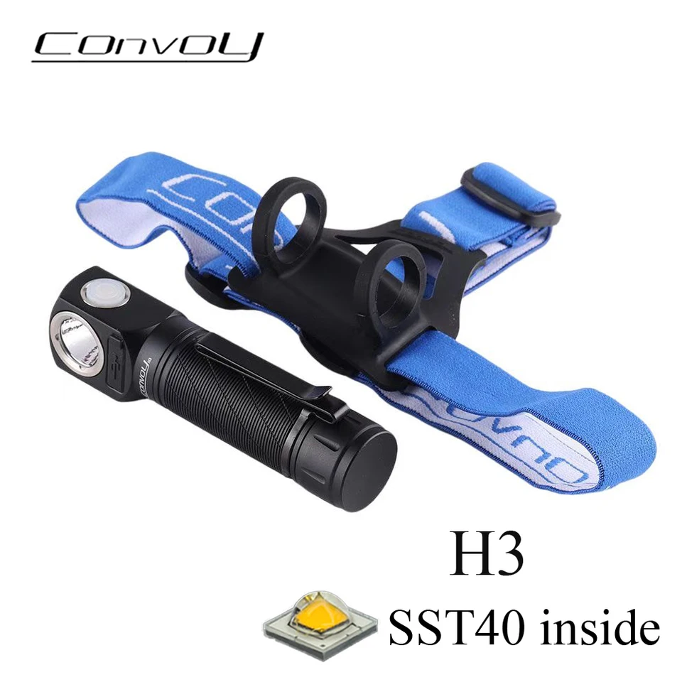Konvoj H3 SST40 LED LED svetlomet LED svetlomet 21700 Nabíjateľná pochodeň Typ-Cemping Rybolov Latarka Flash Light