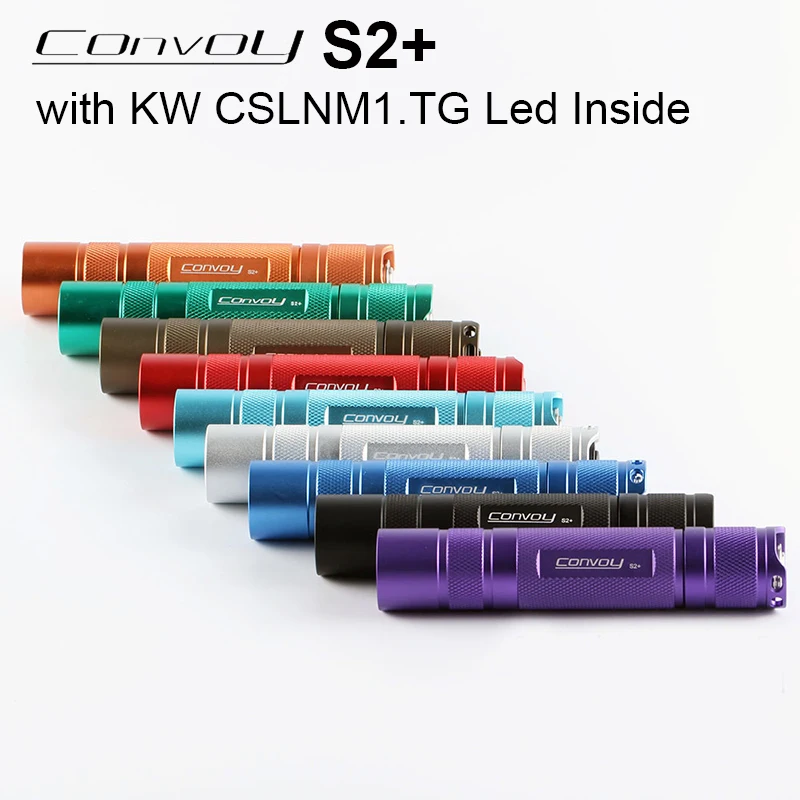 Konvoj S2 Plus s KW CSLNM1.tg Biele svetlo LED baterka Linterna 18650 Torch High High Camping Fishing mimo Latarka