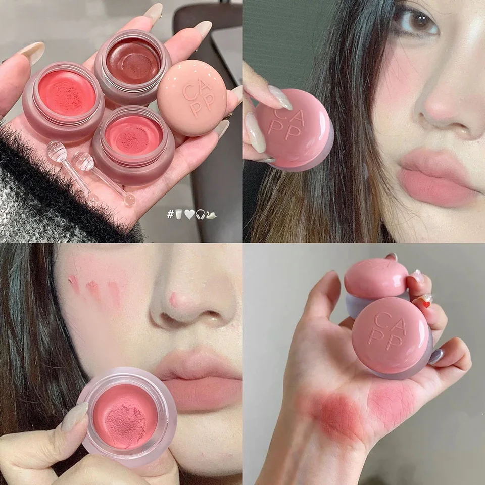 Konzervované pery bahna rúž rúž hydratačný zamat Matte Mousse Pevné pery lesk líce Červenajú krém na krém odtieň pery make -up kórejský kozmetický