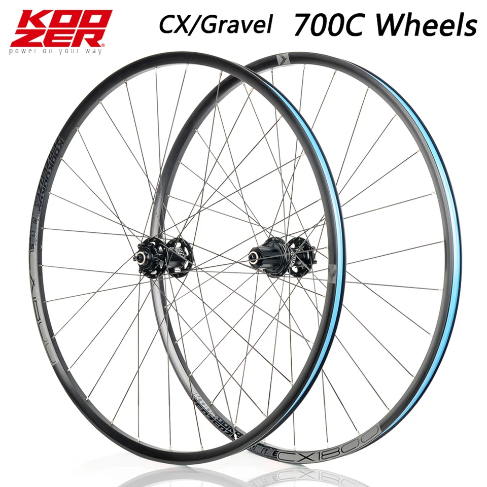Kooer CX1800 Vysokom výkonný štrk mimo cesty Bicycle Wheel 28HOLE F2/R4 LOWING 72 SYSTÉM KLIKNUTIE 700C