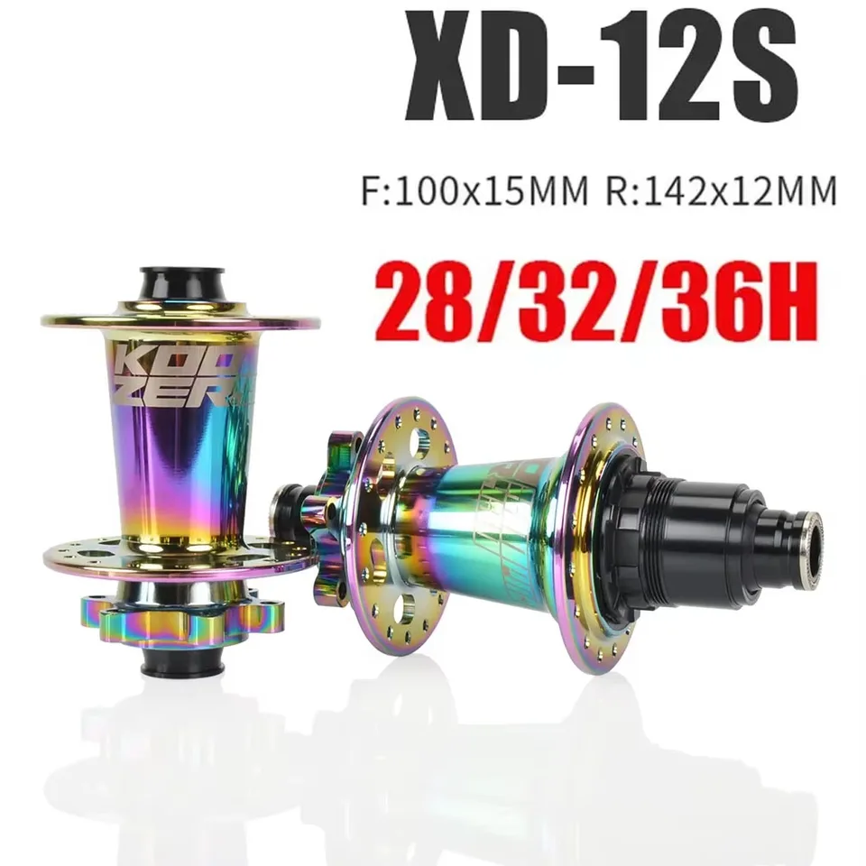 Koozer XM490 Pro Zadný MTB K7 Cube 28/32/36 Diery Bicycle Hubs 5x135 12x142 QR Thru Axle Hub Hub pre 11 12 rýchlosti XD