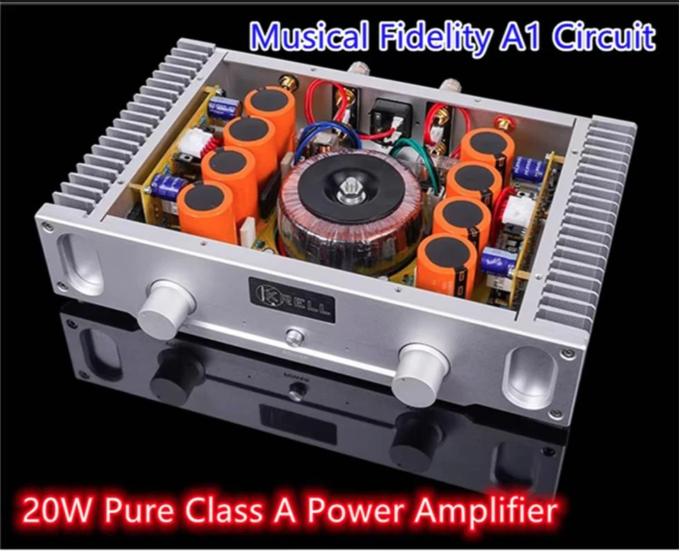 Kopírujte hudobnú vernosť A1 Circuit 20W Pure Class A Zosilňovač HIFI Stereo Duálny kanálový zosilňovač MJL21193/MJL21194