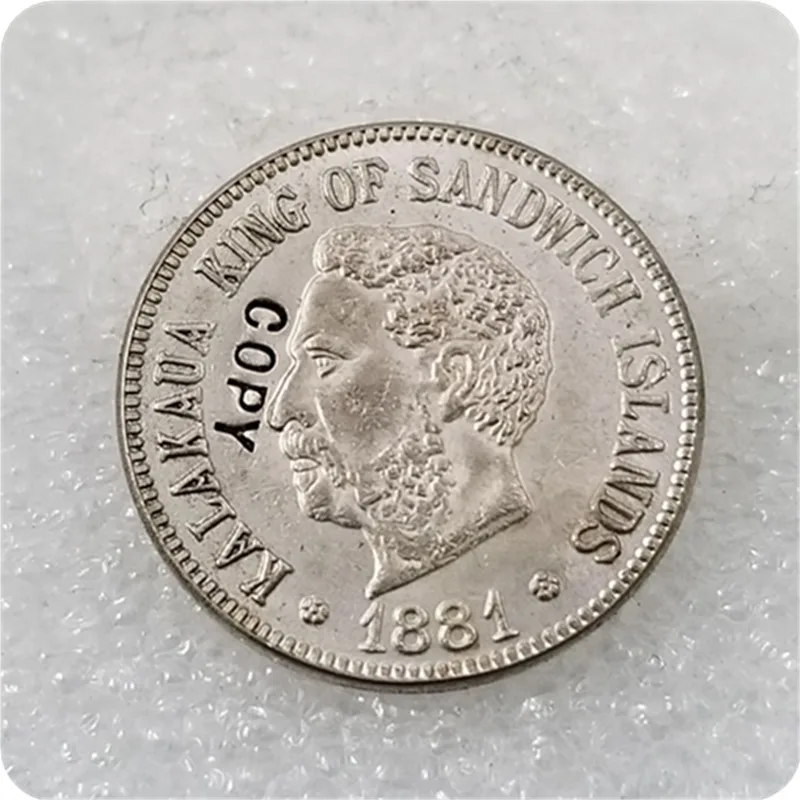 Kopírujte repliku 1881 5c Havaj päť cent coin copy