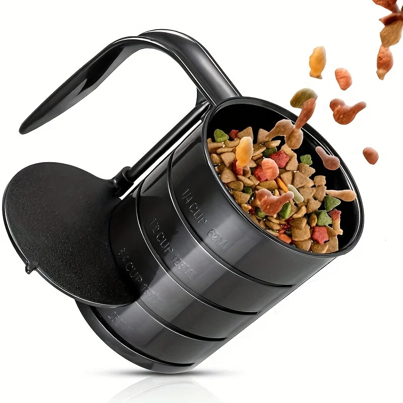 Kopček pre psov na kopček pre domáce zvieratá pre psov pre psov 4 kapacita šálka v 1 šálke odmerky pre domáce zvieratá pre psie mačky a vták Solid Food (zahŕňa 1