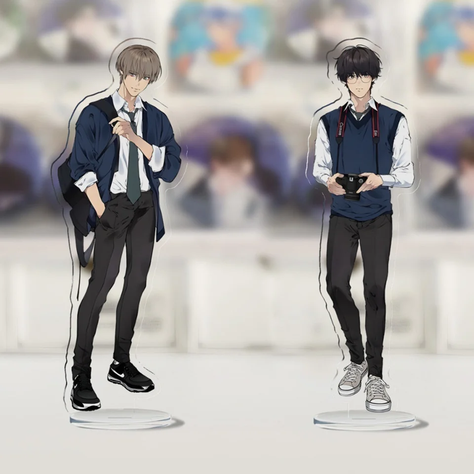 Korean Bl Manhwa Comic Cloud Love akrylové stojany figúrky bai xianyun yanhe na kampus milostné akčné modely Model Plate stojace znamenie