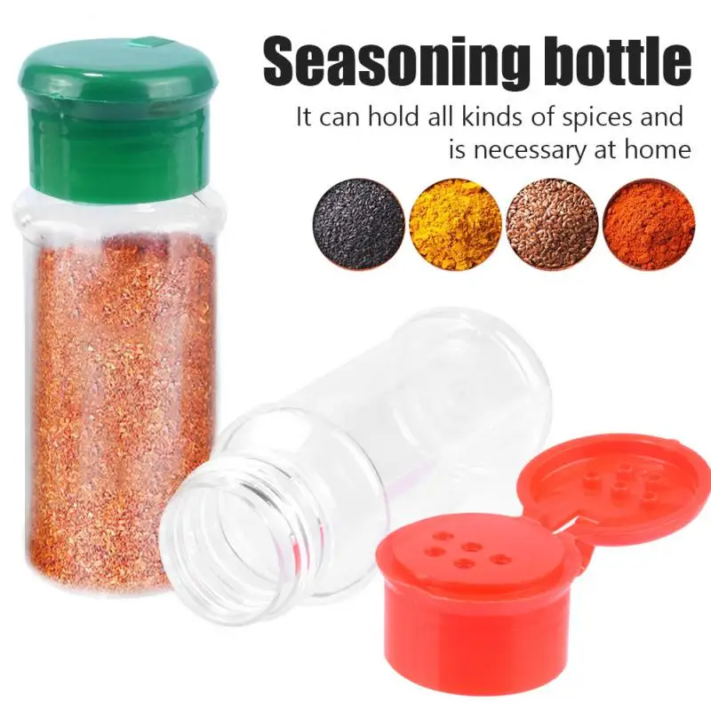 Korenie s korením korením soľou korením Shaker Sieve Jar Organizátor Organizátor plastový grilovací chuť korenie kuchynské gadget náradie