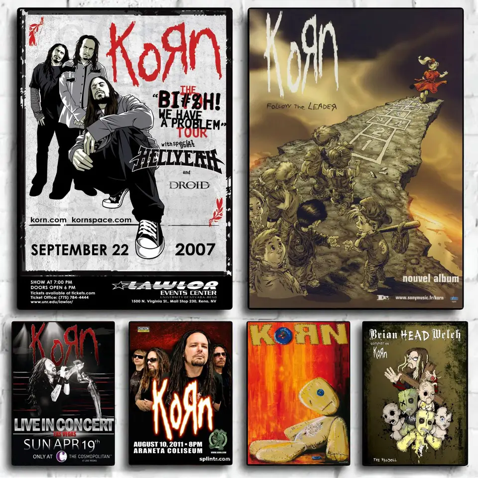 Korn spevák dekorácie umelecké plagát Wall Art Prispôsobený darček moderný rodinný spál