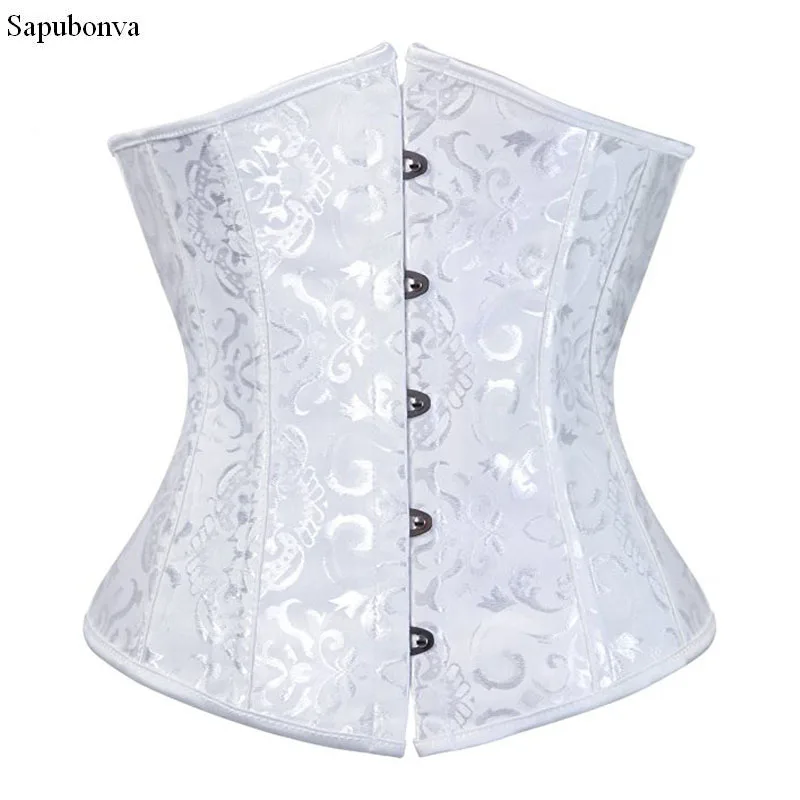 Korzet Underbust Sexy Top pre ženy 12 oceľové vynesené cupcie pás Cincher Gothic Body Shaper Shaper