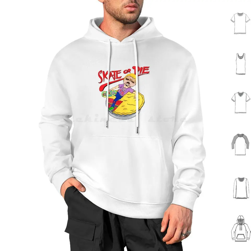 Korčule alebo koláč! Hoodie Cotton Skate alebo Die Skate alebo Pie Skateboarding SK8 alebo Die SK8 Extreme NES Video Games Parody