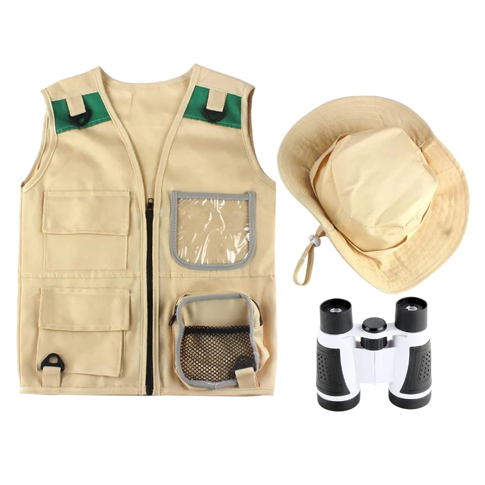 Kostým Explorer Kids Kit Kids Explorer Adventures obleky vrátane vesty a klobúkov Darček pre deti pre outdoor Adventures Set