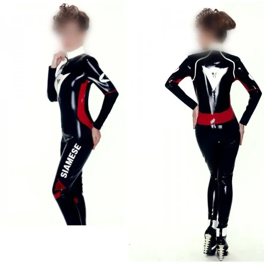 Kostým Latex Latex Gumber Gummi Catsuit Plná kryt