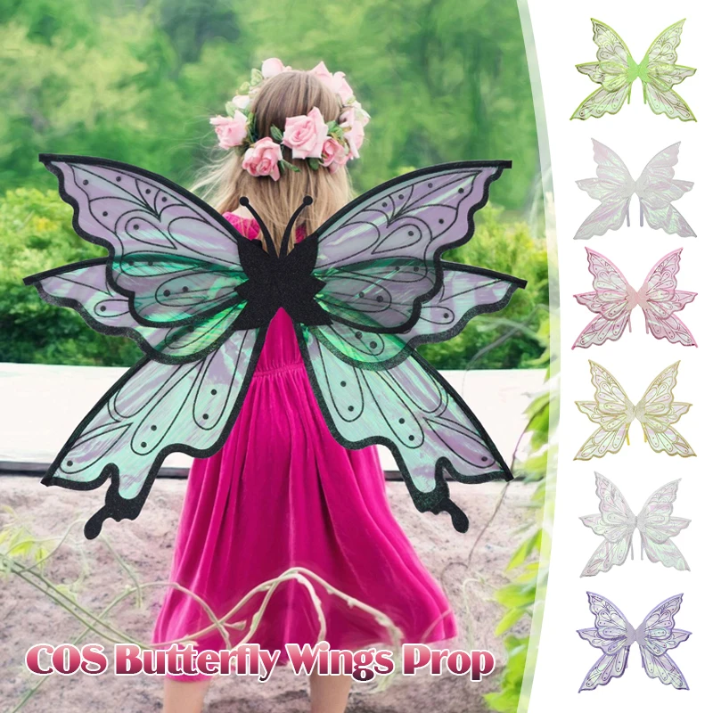Kostým víla Elf Angel Butterfly Wings Dievčatá Dievčatá princezná Cosplay Halloween Party Obliekanie festivalových výkonov