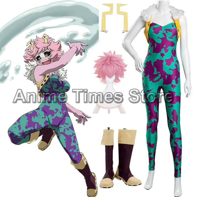 Kostýmy Ashido Mina Cosplay kostýmy My Hero Academia Academia Dámske pančucháče Mina Ashido a parochňa Halloween Karneval