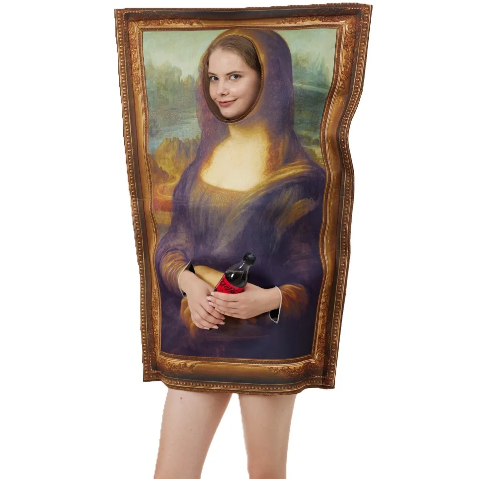 Kostýmy Halloween Party Funny Mona Lisa Usmievavá Van Gogh výkriky kostýmy Campus Activity Performance Cosplay oblečenie