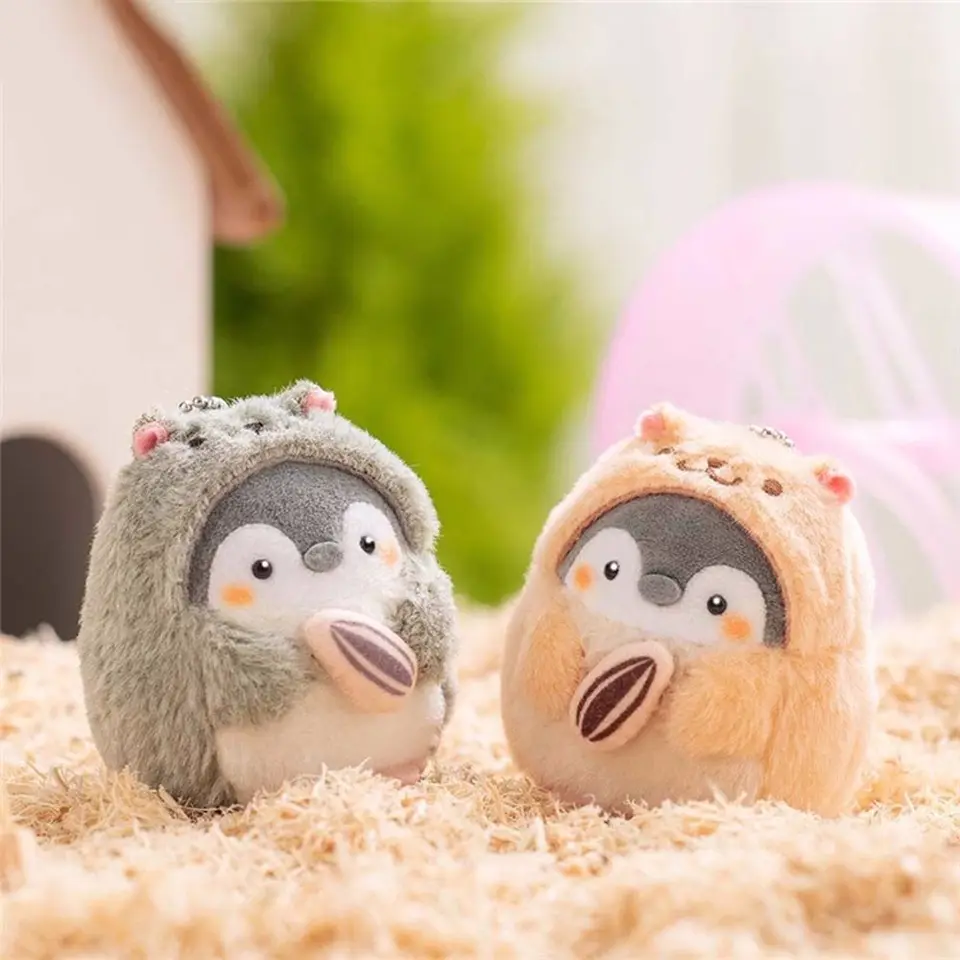 Koupen Chan Kids Toy Animal Plys Hračky s hračkou Ornament Ornament Penguin plyšové kľúče plyšové bábiky Penguin plyšové hračky plnené hračky