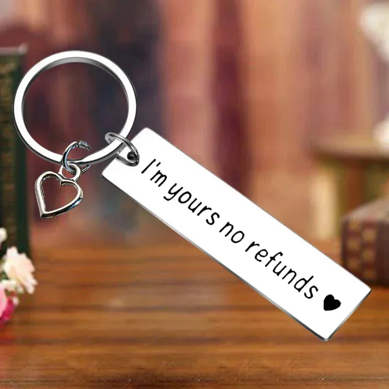 Kov Funny Valentines Dary Darčeky Keychain Priateľka priateľka Výročie k narodeninám Kľúčový reťazec prívesok pár svadobný darček