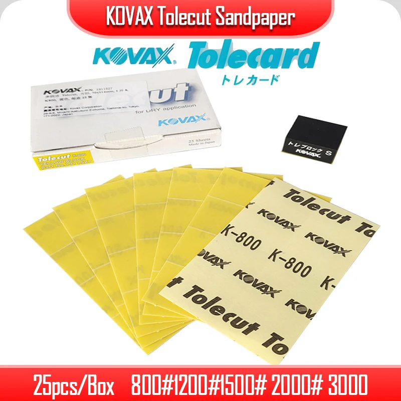 Kovax Tolecut /Japonsko brúsny papier 1 kus do 8 kusov na farbenie automobilu povrchový leštiaci bod brúsky na odstránenie prachového bodu